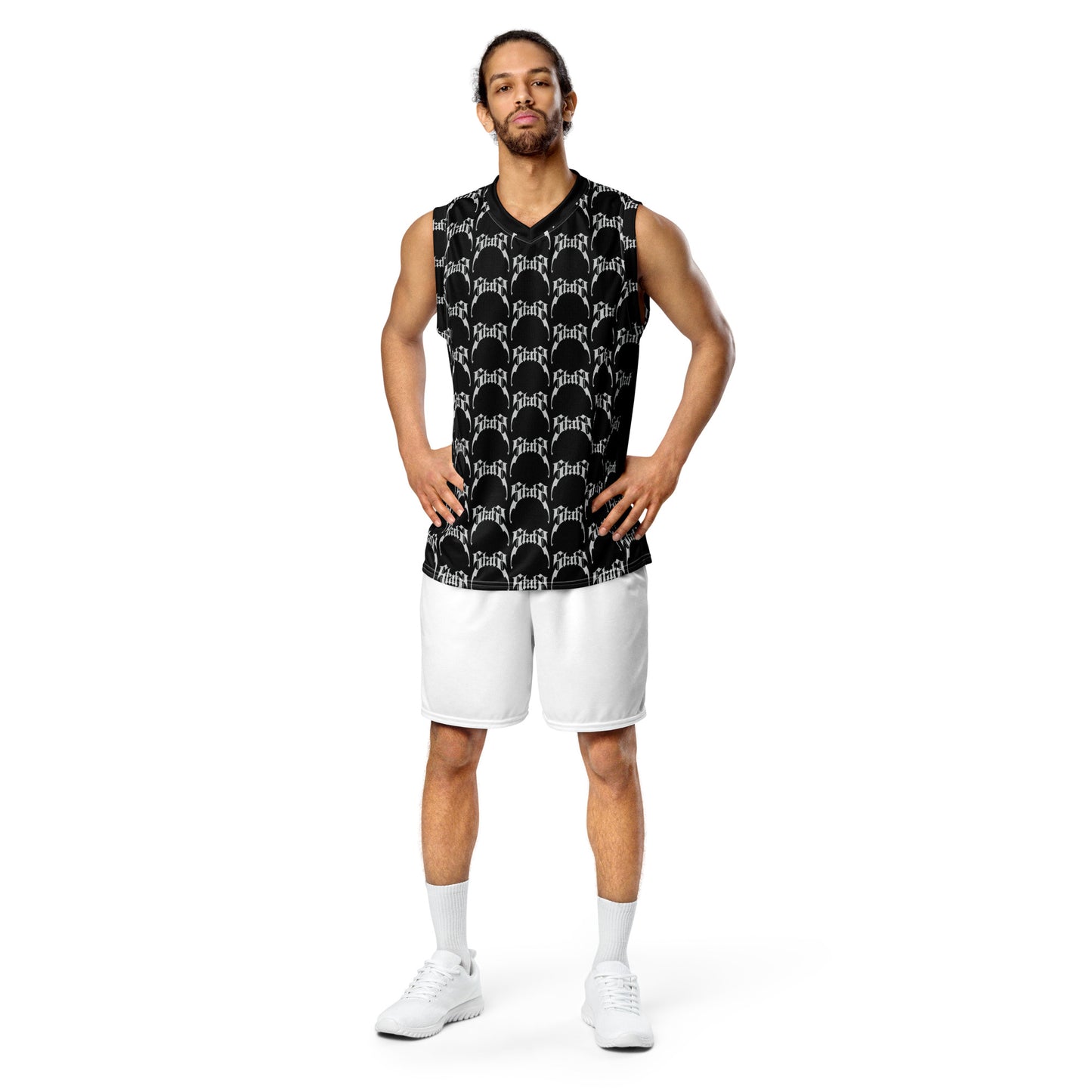 Stats Recycled unisex basketball jersey